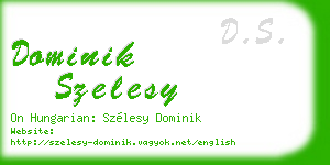 dominik szelesy business card